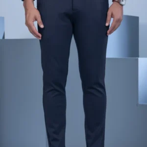 Premium Navy Blue Slim Fit Chino Pants for Men